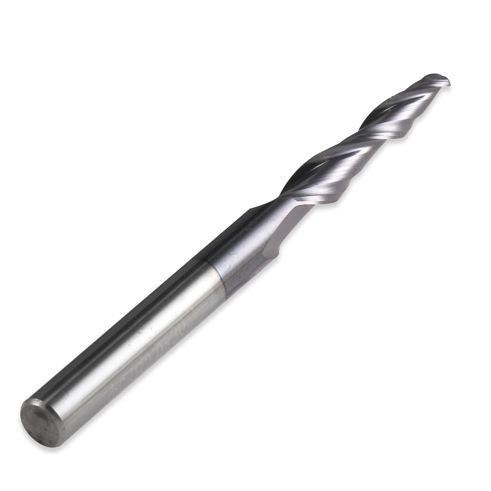 10 sztuk stożkowych frezów trzpieniowych z końcówką kulistą, trzpień 3,175/4/6/8 mm, spiralny frez z węglika spiekanego, frez CNC do grawerowania drewna(8.0xR1.5x60x100L)
