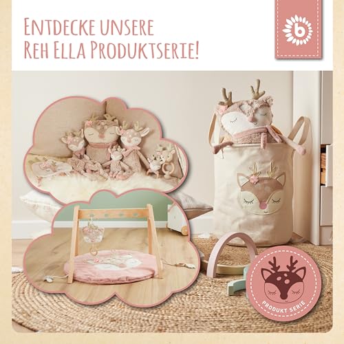 Bieco Faltbox mit Deckel | 65 Liter | ca. 36 x 36 x 51 cm | Spielzeugkiste | Kinder | Kisten | groß | Wickeltisch Organizer | Reh Ella