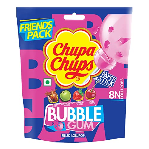 CHUPA CHUPS, Gum-Filled Lollipop, 88 Grams, Cherry