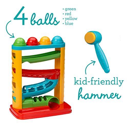 Infantino 216-050 Bop & Drop Ball Tower - Steam Educational Play, Hand-Eye Coordination Skills, And Cause And Effect Play For Babies & Toddlers thumb #2