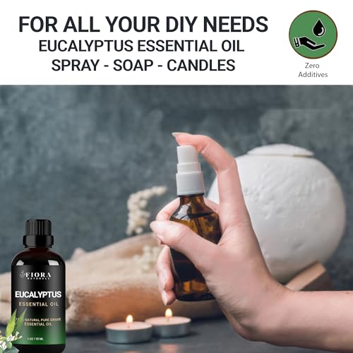 Image of Eucalyptus Essential Oil - 100% Pure Eucalyptus Oil for Diffuser, Humidifier, Sinus, Cold, and Aromatherapy - Natural Oil for Skin, Hair, Scalp and Massage