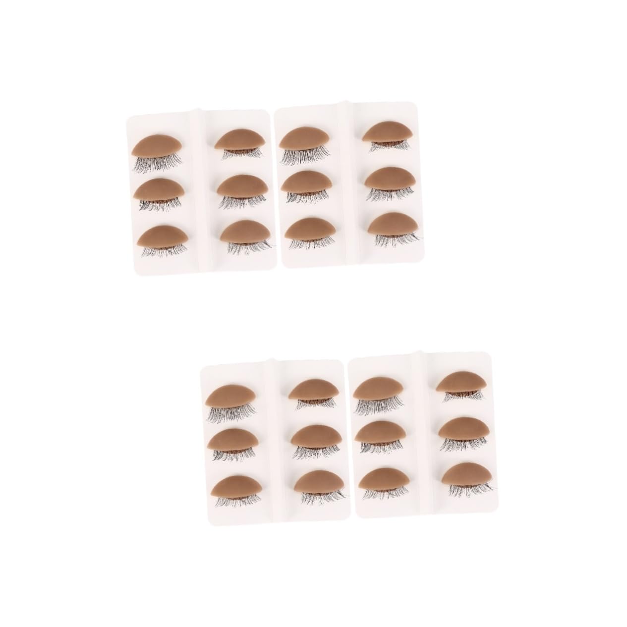 MAGICLULU 2 Set Di Strumenti Per La Pratica Del Trucco Delle Palpebre 6 Paia Riutilizzabili in Silicone Per Lallenamento Dellestensione Delle Ciglia 6 Paia * 2