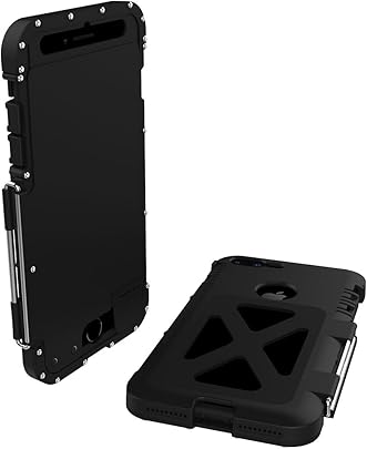 R-Just para iPhone Metal Funda Extremo Armor Acero Inoxidable Nylon Soporte Giratorio Heavy Duty Cubierta Protectora Cover para iPhone Estilo Libro Carcasa iPhone 8 7 4 7 quot Negro R-Just para iPhone Metal Funda Extremo Armor Acero Inoxidable Nylon Soporte Giratorio Heavy Duty Cubierta Protectora Cover para iPhone Estilo Libro Carcasa iPhone 8 7 4 7 quot Negro