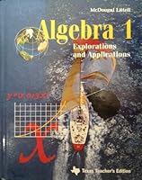 Algebra 1, Explorations and Applications, Texas Teacher's Edition 039585718X Book Cover