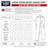 Lee Cooper LCPNT206 Męskie spodnie robocze cargo z wieloma kieszeniami spodnie ochronne z kieszeniami na nakolanniki wzmocnione, Granatowy, 34W / 31L
