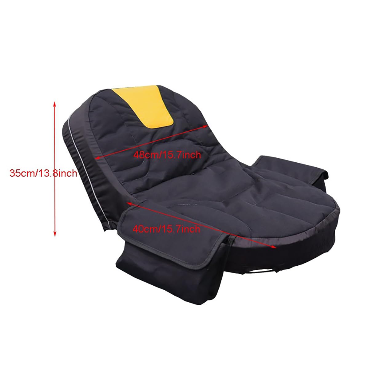 Housse de Siège Tracteur Tondeuse pour Yard-Man 3700 Mustang 1973-1975, Universel Oxford Coussin de Siège Confort Étanche Résistante Antidérapante,A/BlackYellow