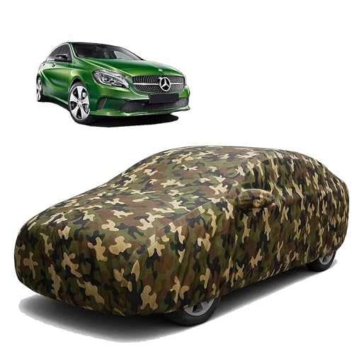 Image of Sulfar 100% Waterproof Car Body Cover Compatible with Mirror for Mercedes Benz A180 with Long Lasting Durable Material (Triple Stitched, Full Bottom Elastic, Camouflage Army)