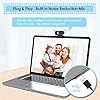 1080P Webcam with Microfono, HD Webcam Web Camera with Tripod Stand, Widescreen USB Computer Camera, Streaming Mic Webcam for Online Calling/Conferencing, Zoom/Skype/Facetime/YouTube, Laptop/Desktop