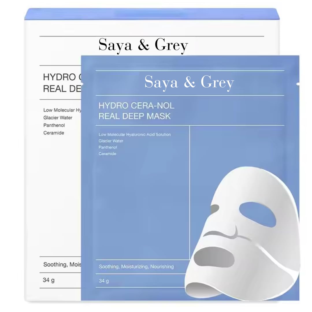 NEW! Saya & Grey Hydro Cera-Nol Face Mask 4-Pack – Fast Acting Hydrating, Firming & Pore Tightening Masks – Anti-Wrinkle, Collagen Boosting, Brightening Skincare for Women & Men – Great Gift Idea NEW! Saya & Grey Hydro Cera-Nol Face Mask 4-Pack – Fast Acting Hydrating, Firming & Pore Tightening Masks – Anti-Wrinkle, Collagen Boosting, Brightening Skincare for Women & Men – Great Gift Idea