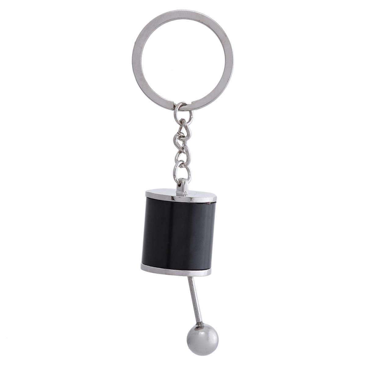 Zinc Alloy Metal Gear Box Shifter Keychain - Black