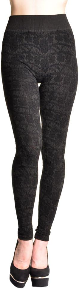 Angelina Lace-Pattern Jacquard Leggings