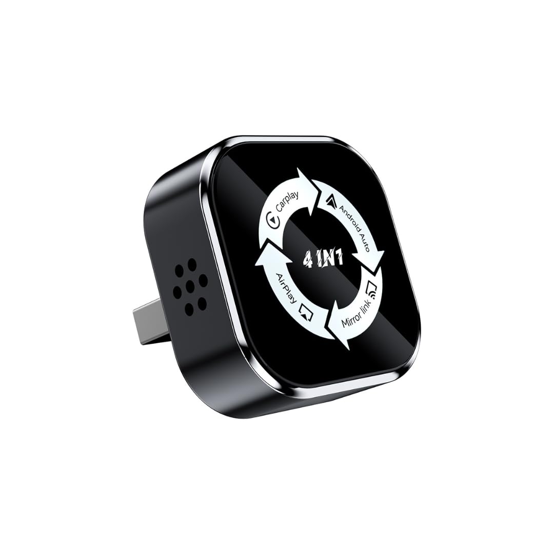 4-in-1 Wireless CarPlay Adapter, Plug & Play USB Dongle Compatible with Apple CarPlay & Android Auto, AirPlay, Mirror Link-image-35
