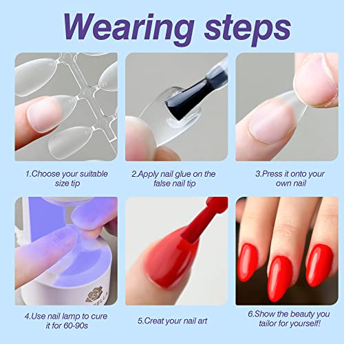 Una Gella Extra Short Round Almond Nails Tips 360Pcs 15 Sizes Press On Nails Short Oval Almond False Fake Tips Full Matte For Full Cover Extra Short Almond Nails Pre-Shape For Nail Extension Diy Salon Soft Gel Tips #TOP4
