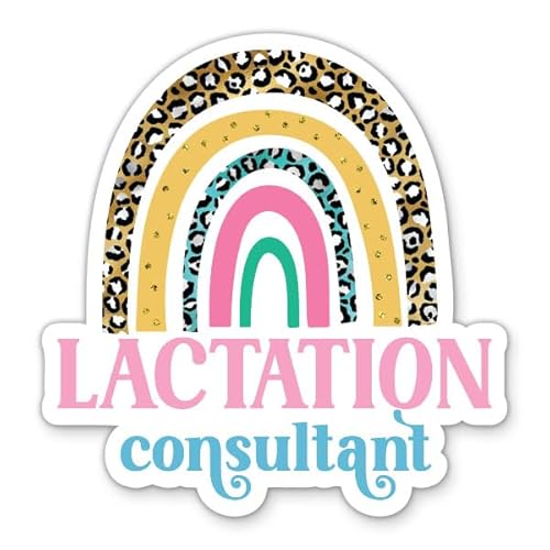 Lactation Consultant Stickers - 2 Pack - Waterproof Vinyl for Car, Phone, Water Bottle, Laptop - Breastfeeding Support Decals (2-Pack)