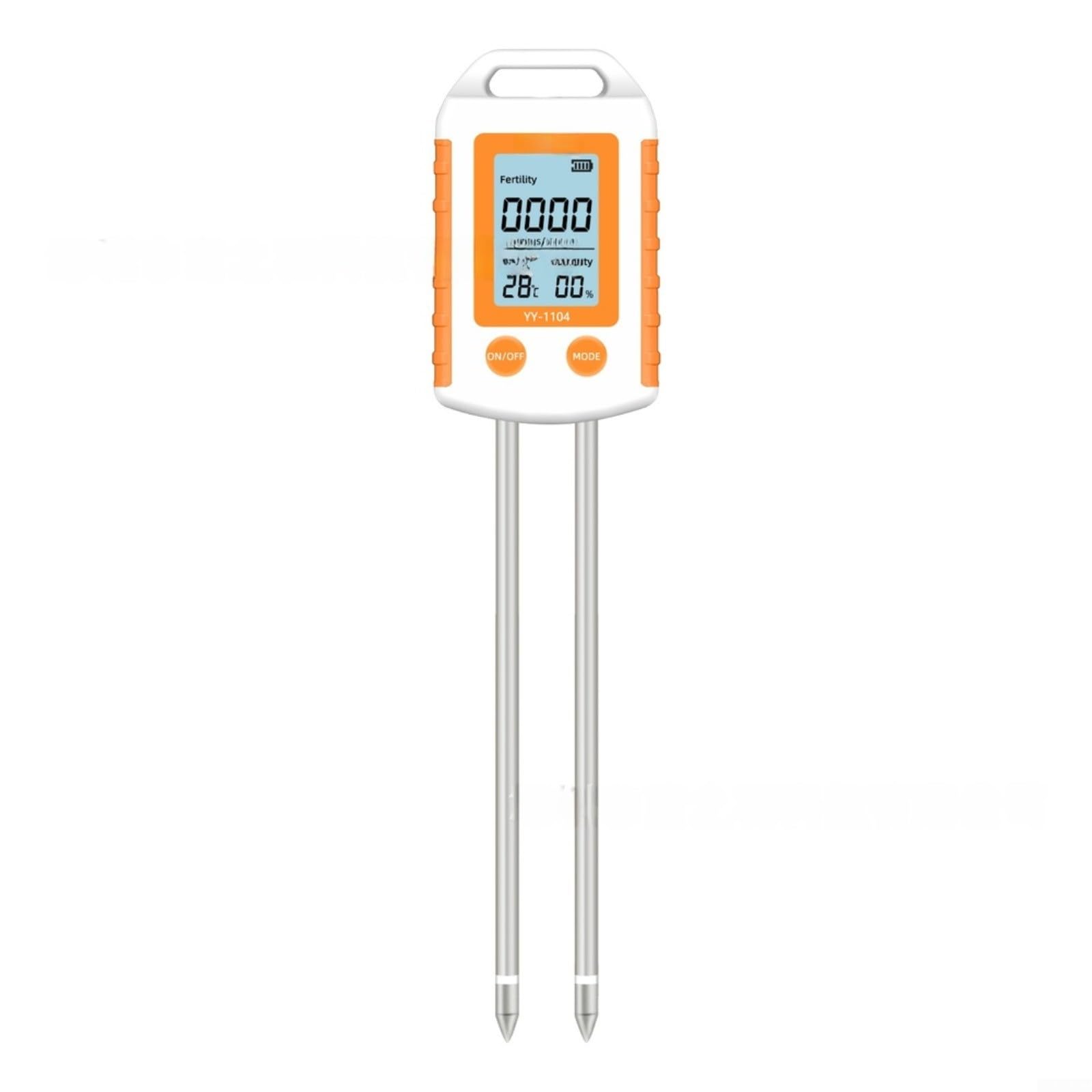 Medidor de fertilidad de temperatura de humedad NPK 6 en 1, pantalla retroiluminada LCD giratoria para jardín, granja, huerto, agricultura