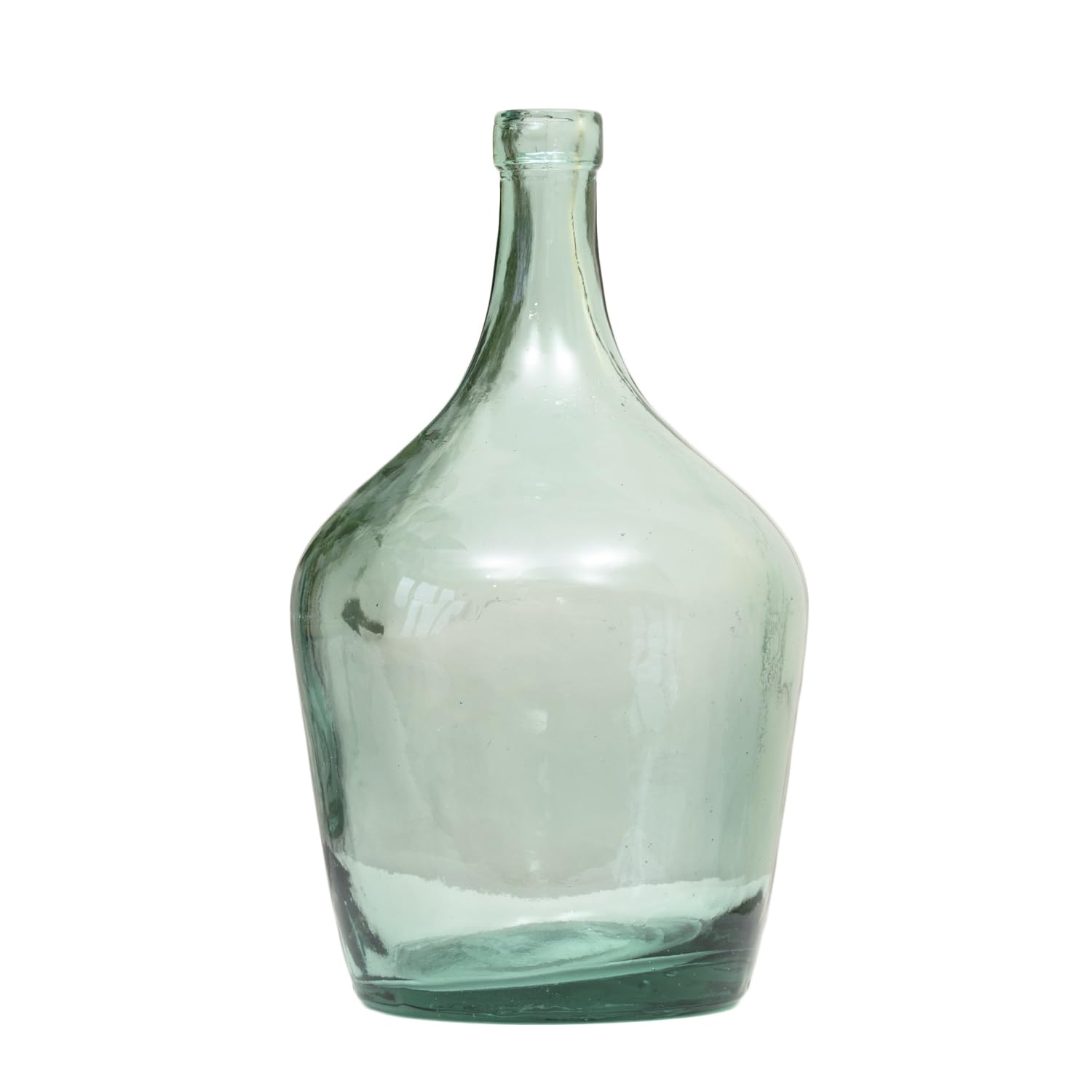 Darthome Clear 26Cm Tall Recycled Heavy Glass Vase Bud Bottle Vintage Home Decor Artifical Flowers