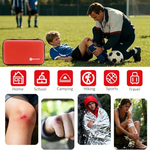 First Aid Kit Mini Small Waterproof Portable Compact Home Car Travel Hiking - image 7