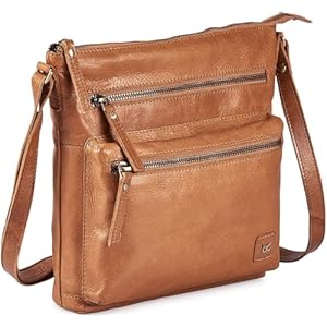 Wise Owl Accessories Real Leather Small Crossbody Handbags & Purses for Women -Premium Crossover Over the Shoulder Bag