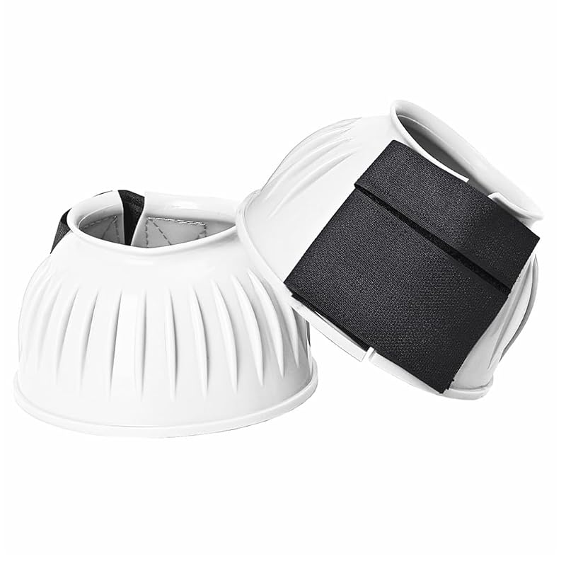 Botas de sino para cavalos em PVC com nervuras e fechamento duplo HILASON X-Large