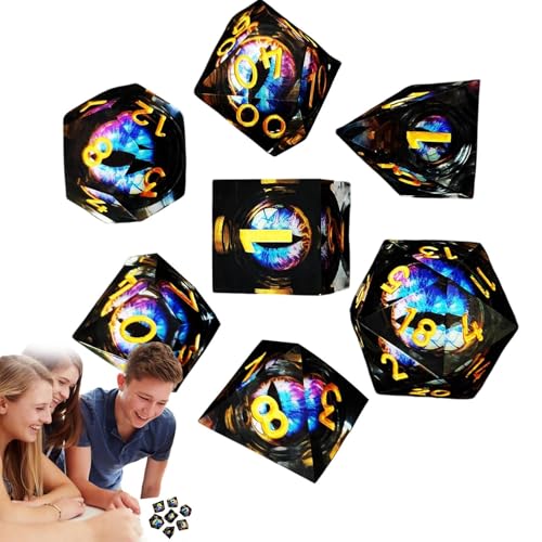 Dados poliédricos de resina ligeros con kit multifuncional portátil