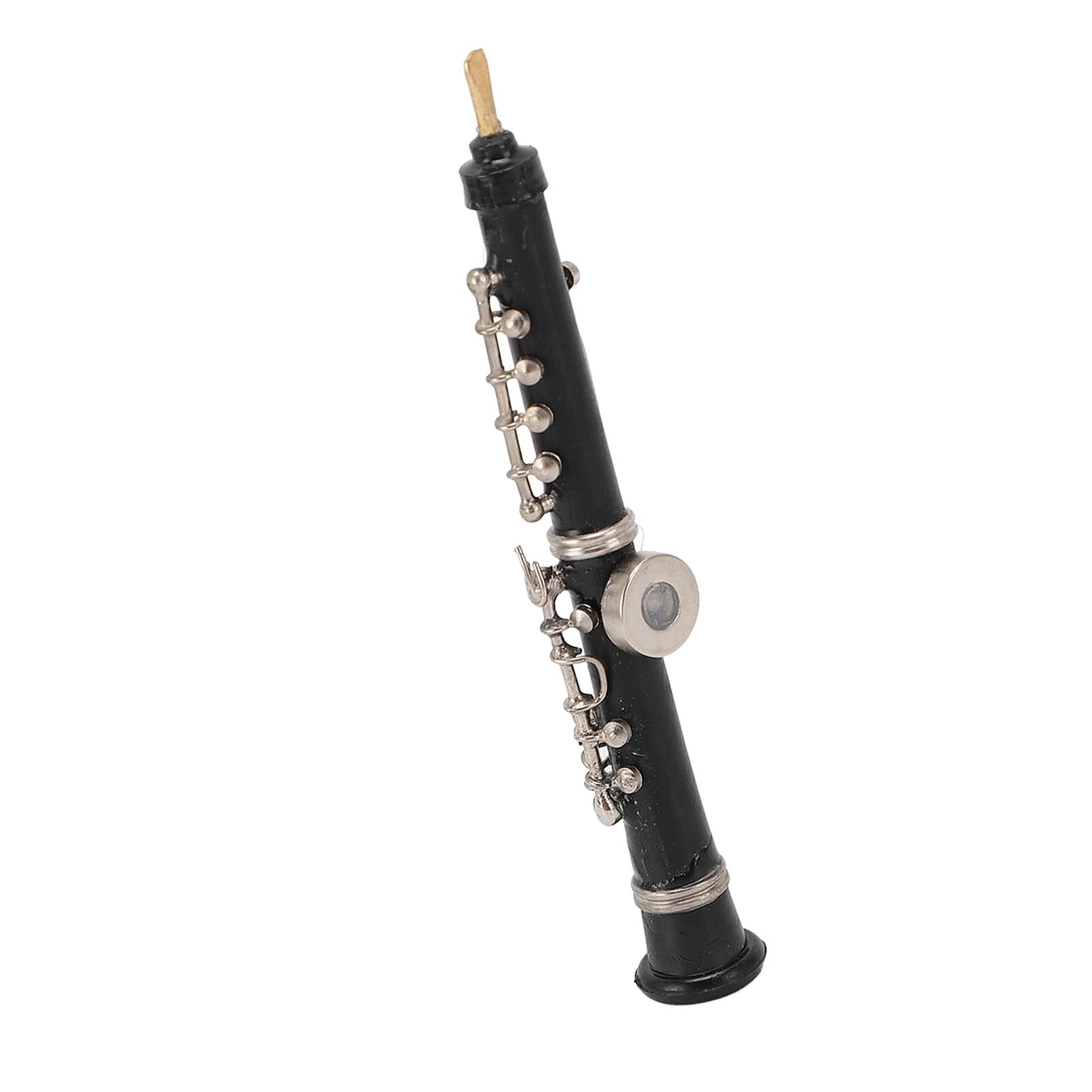 Modello di Oboe, Strumento Musicale Oboe in Miniatura in Metallo Realistico Realizzato a Mano, per la Decorazione