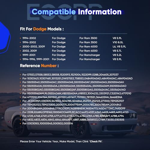 Image of ECCPP AC Compressor 1999-2001 for Dodge Dakota for Dodge for Ram 1500 2500 3500 3.9L 5.2L 5.9L 8.0L A /C Compressor with Clutch SD7H15 Fast Cooling