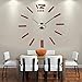 Produktbild Moderne Mute DIY rahmenlose große Wanduhr/3D DIY Wanduhr/Spiegel Aufkleber/Home Office Schuldekorationen Geschenk, B