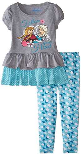 Disney Little Girls' 2 Piece Act Of True Love Elsa Pant Set
