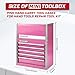 Geinxurn Mini Tool Box 3 Drawer Micro Top Chest and 5 Drawer Micro Roll Cab with Magnetic Locking Stackable Portable Hand Carry Tool Cases for Tools Storage (Pink)