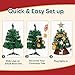 Northroad 24 Inch Tabletop Christmas Tree, Artificial Mini Xmas Pine Tree with 30 Lights,Small Xmas Star Tree for Christmas Decor