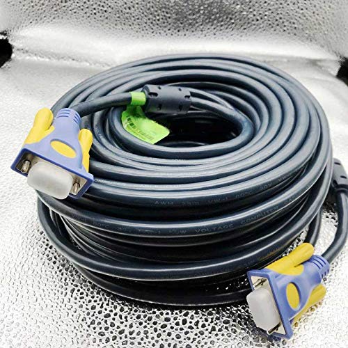 Connectors 10m 20m 30m Long vga Cable for DVR TV - (Cable Length: 20mtr, Color: White Color)