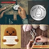 Tixlux Pocket Hug Positive Kartoffel Figurine, Strickwolle Kartoffel Dekorationsfigur mit Kleine Umarmung Glücksbringer (Silber), Mutmacher Geschenk, Gute Besserung Geschenk, EinschulungGeschenk