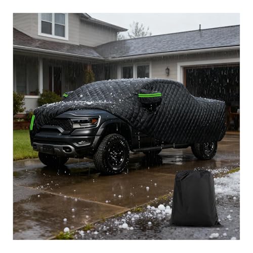 Hail Car Cover Protection Compatible with Ford F150 F250 F350 Ram 1500 Car Hail Cover Hail with Cotton for Snow Rain Dust Hail Protection Fit Truck Length 230-242 inch