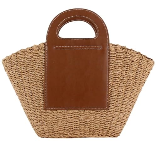 Casual Rattan Woven Straw Hobo Tote & Large Summer Beach Satchel Handbags for Women Vacation Purse