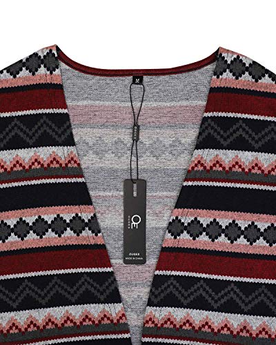 OUGES Strickjacken füR Damen Lang Cardigan Elegante Leicht Strickjacke Herbst Strickjackenpullover mit Taschen M