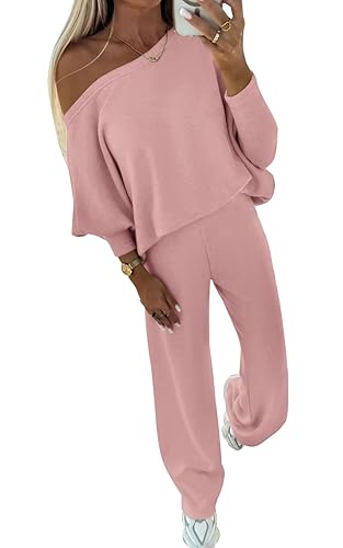 PRETTYGARDEN Womens Fall Fashion 2025 Two Piece Outfits Ribbed Long