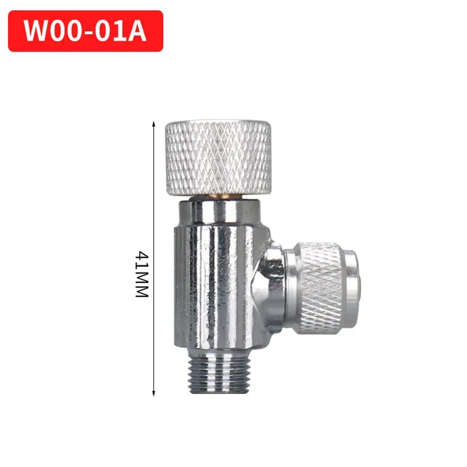 Regulador de válvula aguja compatible con tubo especial CO2 4 x 6 mm for sistema acuario. Ajuste fino dióxido carbono(W00-01A-single head)