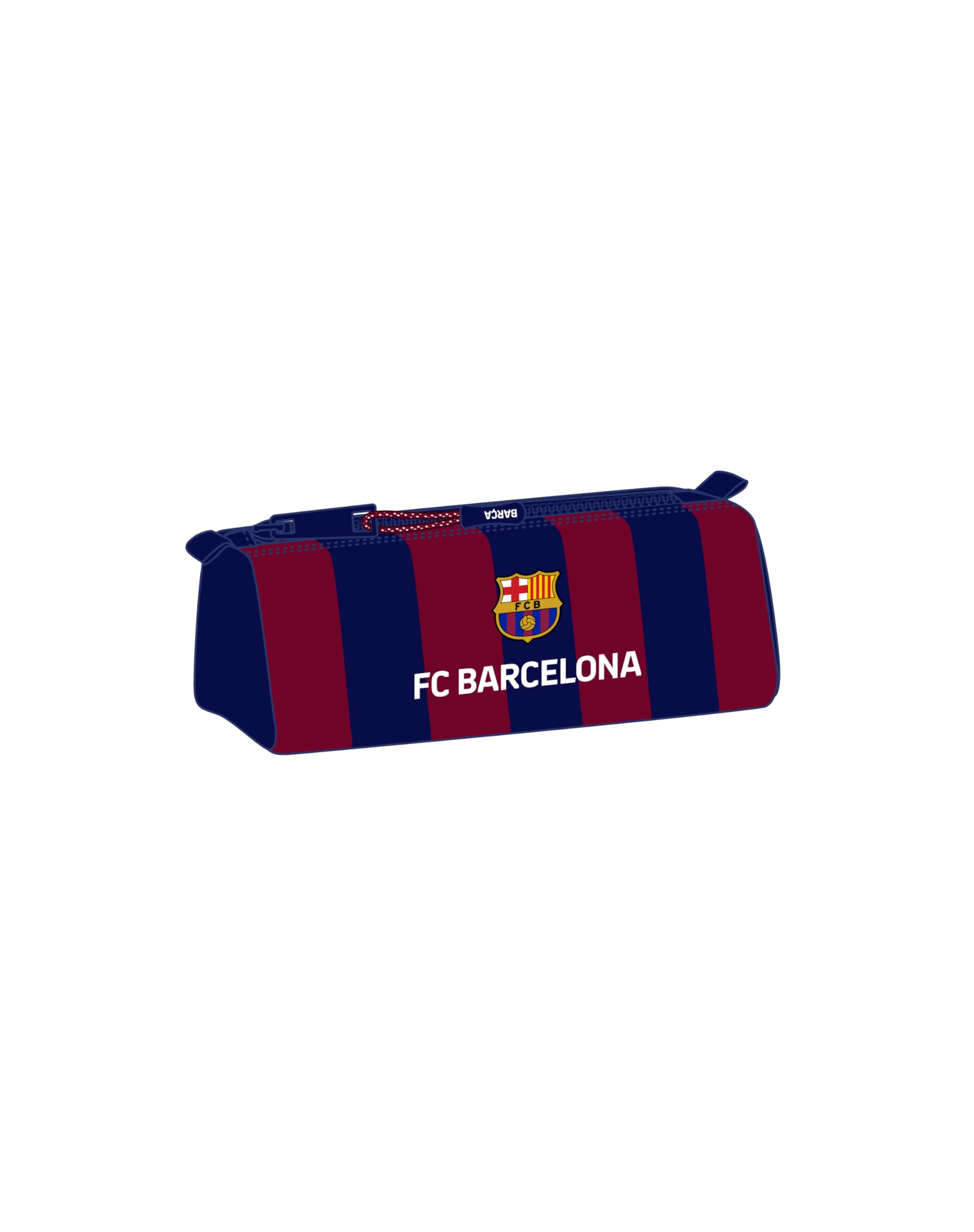 Safta F.C. Barcelona – Pencil Case with Zip and Compartment, Children's Pencil Case, Ideal for School Children, Comfortable and Versatile, 21 x 7 x 8 cm, Navy Blue/Maroon, Navy Blue/Garnet, Estándar,