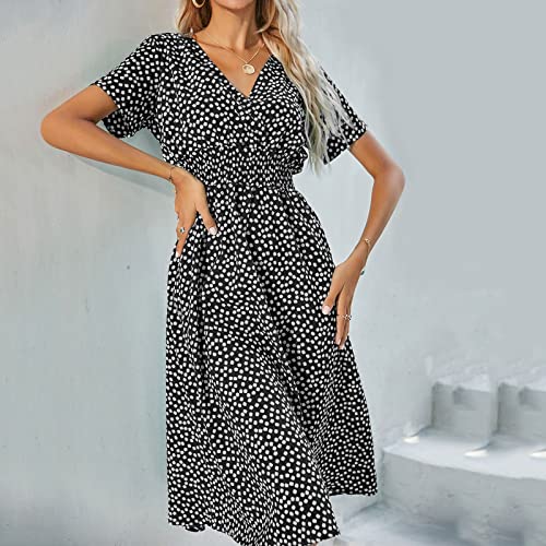 Robe d'été légère manches courtes pour silhouette fluide