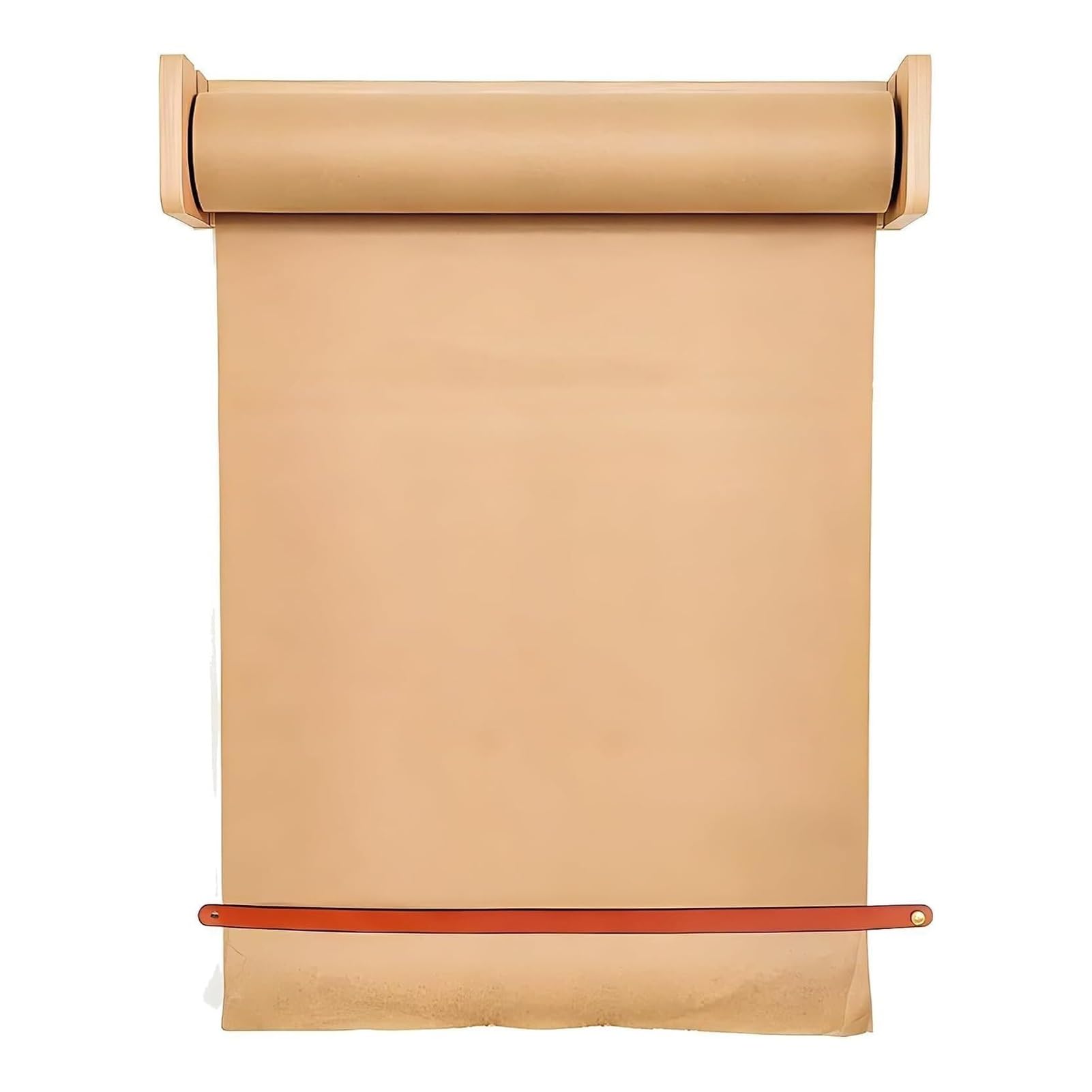 Distributeur de papier kraft mural robuste avec rouleau de 50 m pour gribouillage d'art et affichage de menus, idéal pour les enfants et les cafés