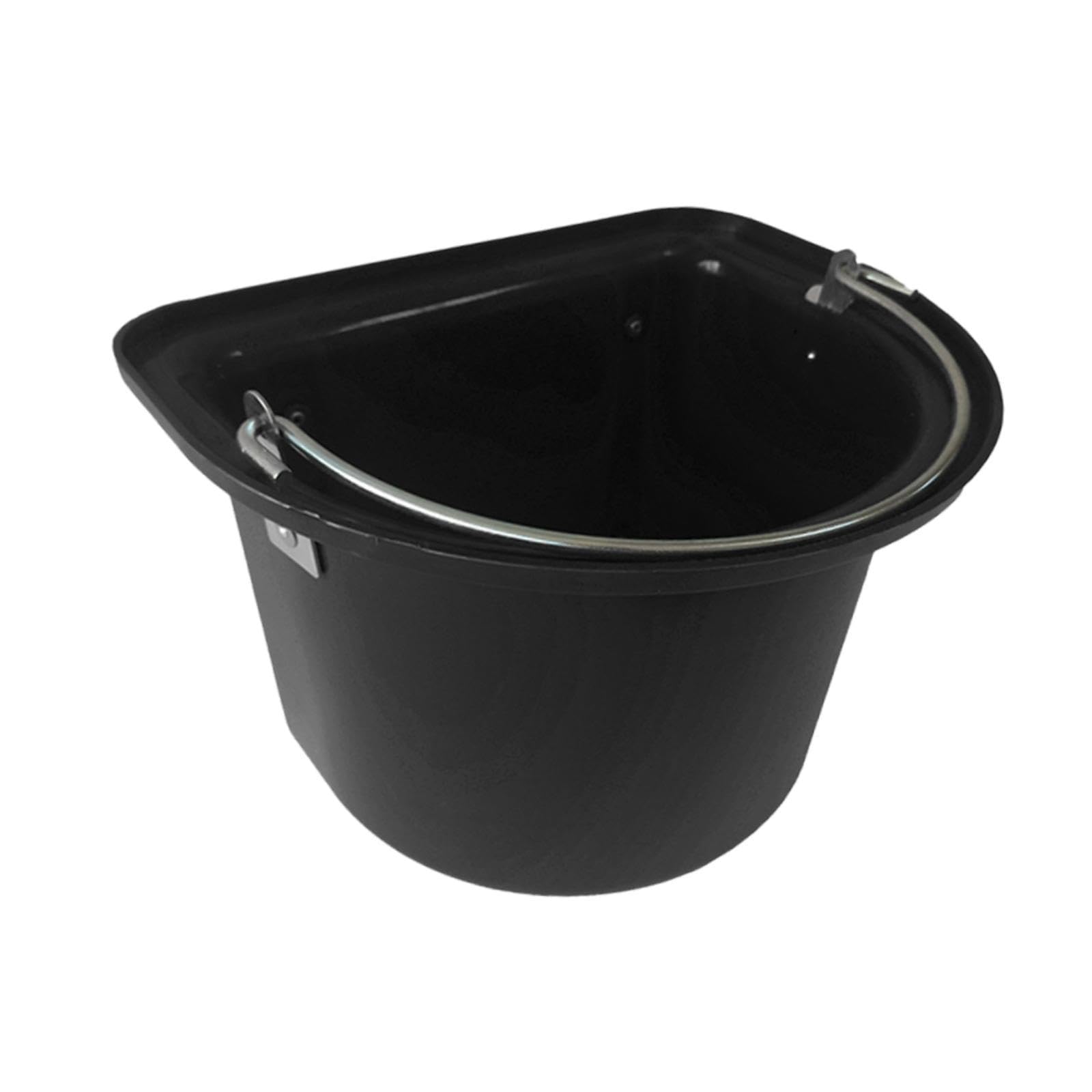 Cubo para Caballos, Contenedor de Alimento para Ganado, Resistente, Fácil de Limpiar, en Forma de D, para Exteriores.