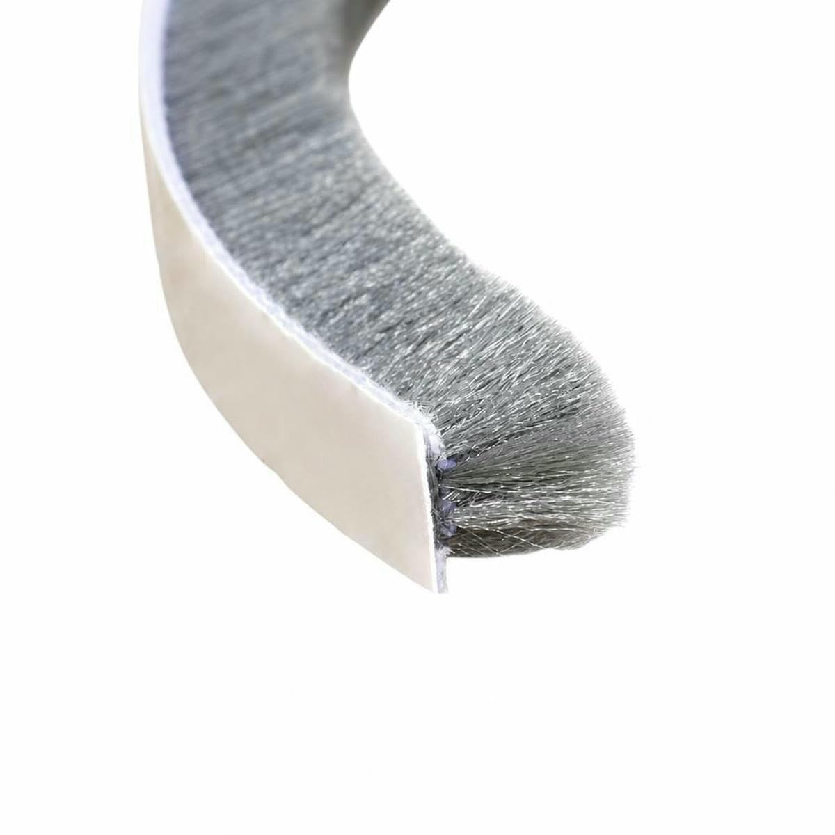3.0Meters Brush Strip Self Adhesive Door Window Sealing Home Window Sound Insulation Seal Film Door Swal Weather Strip-7x12 grey-20M