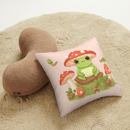 Housse de coussin velours côtelé grenouilles 45x45 cm pour déco canapé - 7