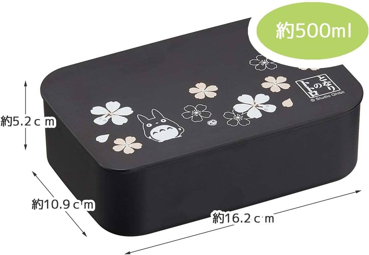 Skater NLP5-A Painted 1-Tier Bento Box, 16.9 fl oz (500 ml), Includes Inner and Belt, My Neighbor Totoro, Ghibli Made in Japan