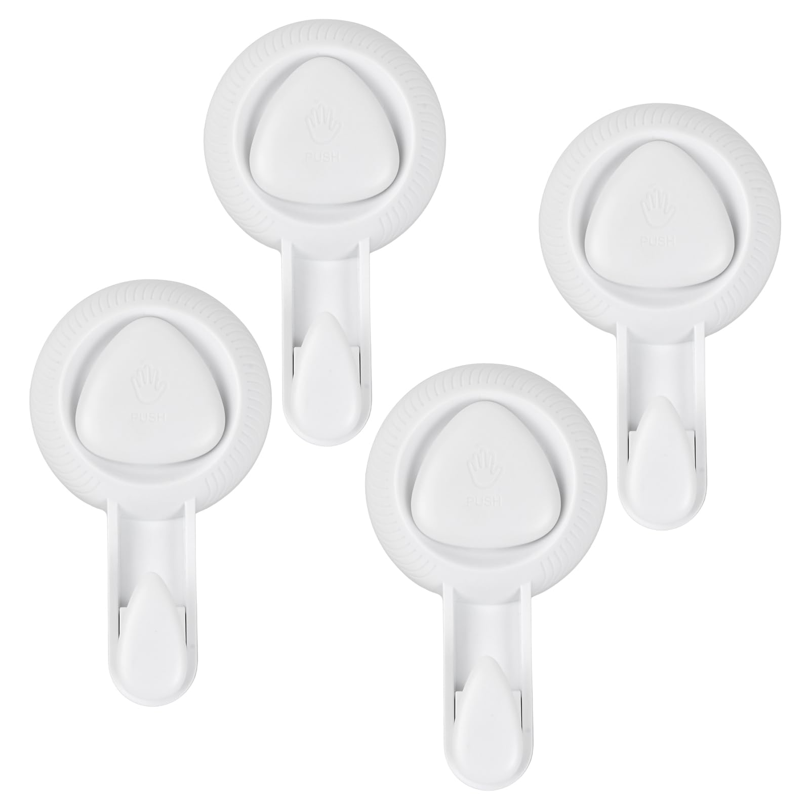 4pcs Suction Hooks, Suction Cup Hooks, 65mm Sucker Hooks, Removable Hooks Damage Free