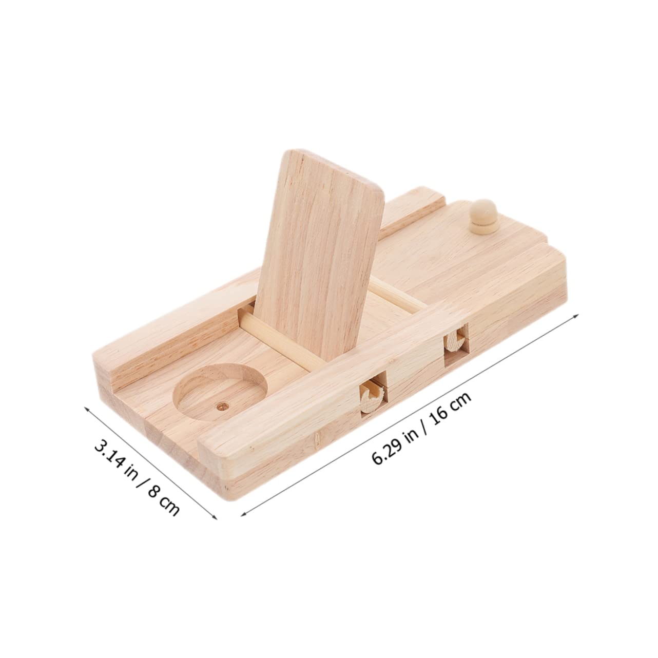 BESPORTBLE 2pièces Jouet Interactif pour Hamster Et Chinchilla Cachet De Friandises Bois Accessoire Ennui pour Rongeurs avec Double Couvercle Rotatif