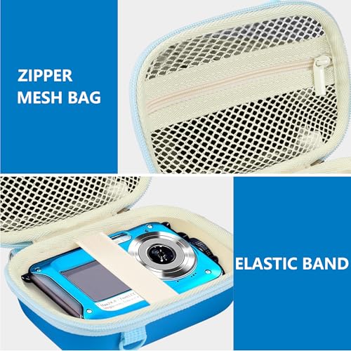 Funda protectora impermeable para cámara, carcasa rígida azul miniatura 4