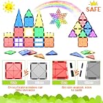 Tuiles magnétiques Jouets pour enfants STEM Jouet d'aimant pour les blocs magnétiques pour les tout-petits Bâtiment Préscolaire Apprentissage Sensory Montessori Jouets pour 3+ Garçons et filles de l'année, Jouet pour enfants de la Créativité en toute sécurité 40PCS