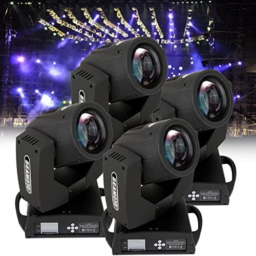 YGREAP 230w Moving Head Zoom Light DMX 16CH Beam 8 Prism Wash Spot GOBO Light DJ Disco Club Party Wedding Stage Effect Lighting (4 PCS)