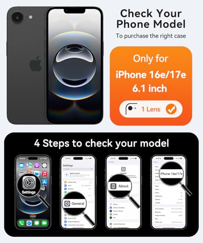Image of CANSHN Magnetic for iPhone 17e / 16e Case Clear, Upgraded [Full Camera Protection] [Compatible with Magsafe] Non-Yellowing Protective Shockproof Bumper Phone Case - Clear